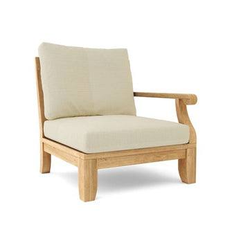 Handsome 5-Piece Sectional in Teak, Radiates Quality At First Glance, Allows You To Bask In Comfort Without a Vacation.
