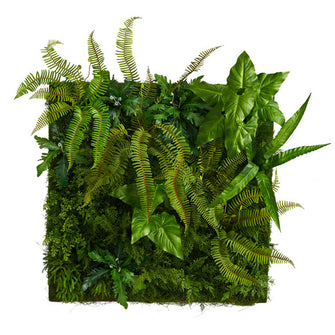 40" x 40" Artificial Forest Living Wall - Low Maintenance, Life-Like & Vibrant Silk Plants For Busy People.