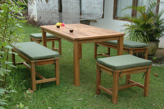 Montage Madison 5-Piece Dining Set, Delivered Free In 5-9 Days (Without Cushions) & Masterfully Crafted In Teak.