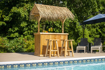 Southern Fantasy Tiki Bar Kit, Seats 4-5 Guests, Perfect For Memorable Occasions, Easily Assembled & Delivered Free.