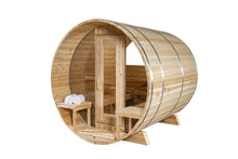 Dundalk Serenity MP Barrel Sauna, Made In Canada From White Cedar & Tempered Glass, Delivered Free.