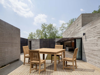 Simple Windsor Rialto 5-Piece Dining Set Masterfully Crafted In Teak, Arrives In 5-9 Working Days & Delivered Free.