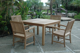 Windsor Rialto 5-Piece Dining Set, Crafted In Solid Teak, Delivered Free & Arrives In 5-9 Working Days.