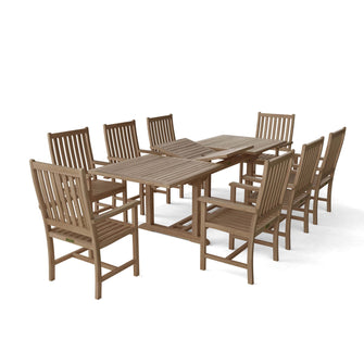 Quality 9-Piece Dining Set In Teak, Perfect For Toast-Worth Occasions With Friends & Family.
