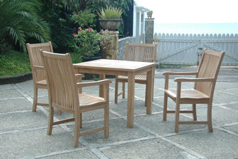 Bahama Chicago 5-Piece Dining Set, Seats 4 People, Masterfully Crafted In Solid Teak, Delivered Free In 5-9 Working Days.