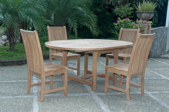 Seats 4 People, Chicago 5-Piece Dining Set, Crafted In Teak, Delivered Free & Arrives in 5-9 Working Days.