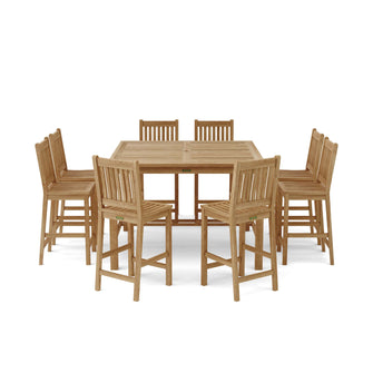 Masterfully Crafted Windsor Avalon 9-Piece Square Bar Set, Turns Your Patio Into A Toast-Worthy Alcove.