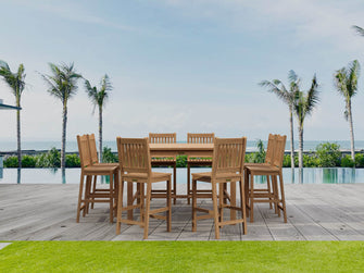 Masterfully Crafted Windsor Avalon 9-Piece Square Bar Set, Turns Your Patio Into A Toast-Worthy Alcove.