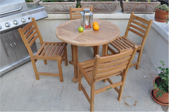 Simple Montage Windham 5- Piece Dinning Set, Crafted Solid In Teak, Arrives In 5-9 Working Days, Delivered Free.
