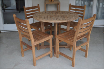 Descanso Windham 5-Pieces Dining Set, Masterfully Crafted In Teak, Arrives In 5 - 9 Working Days.