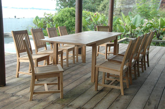 11-Piece Rectangle Dining Set Crafted In Teak, Delivered Free & Arrives In 5-9 Working Days For Easy Assembly.