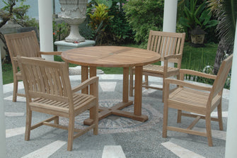 Nimble Tosca 5-Piece Dining Set, Solid Build In Teak & Delivered Free, Arrives In 5-9 Working Days.
