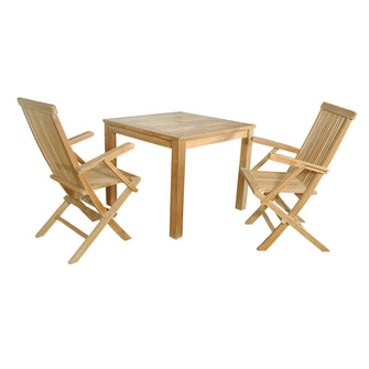 Bahama Classic 3-Piece Bistro Table, Crafted In Teak, Delivered Free In 5-9 Working Days.