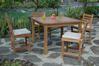 Montage Windham 5-Piece Dining Set, Crafted In Teak & Delivered At No Cost.