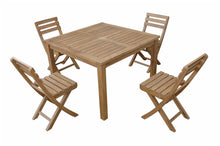 Montage Alabama 5-Piece Dining Set, w/Foldable Chairs, Delivered Free In 5-9 Working Days.