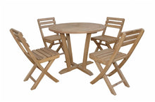 Teak Descanso Alabama 5-Piece Bistro Set, Perfect For Toast-Worthy Occasions With Friends & Family.