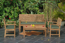 Raw Teak 4-Piece Conversation Set, 36 H x 59 W x 26 L, Water-base Seal For Protection, Arrives In 5 - 9 Working Days.