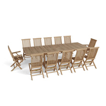 Toast With Friends & Family & This 13-Piece Teak Dining Set, Seats 12 & Turns Your Patio Into a Memorable Alcove.