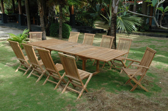Valencia 11-Piece Dining Set Crafted In Teak, Perfect For Memorable Occasions With Friends & Family. Delivered Free, Arrives In 5-9 Working Days.