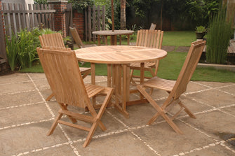 Nimble 5-Piece Dining Set, Everything Folds For Easy Storage, A Pragmatic Use Of Space. Delivered Free In 5-9 Working Days Fully Assembled.