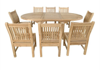 Bahama Sahara 9-Piece, 87" Oval Dining Set, Seats 8-10 People & Arrives Free In 5-9 Working Days.
