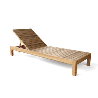 Smooth South Bay Sun Lounger, 11 H x 27.5 W x 79 L, Crafted From A-Grade Teak, Delivered Free & Arrives In 5-9 Working Days