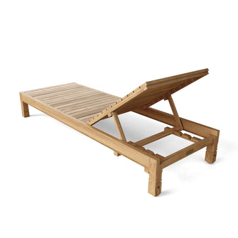 Smooth South Bay Sun Lounger, 11 H x 27.5 W x 79 L, Crafted From A-Grade Teak, Delivered Free & Arrives In 5-9 Working Days