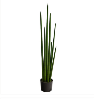 3.5' Sansevieria Snake Artificial Plant - Low Maintenance, Life-Like & Vibrant Silk Plants For Busy People.