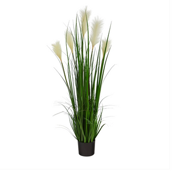 4' Artificial Plum Grass Plant - Low Maintenance, Life-Like & Vibrant Silk Plants For Busy People.