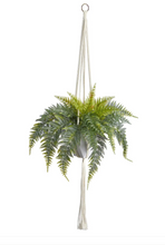 25" Artificial Fern Hanging Plant in Decorative Basket - Low Maintenance, Life-Like & Vibrant Silk Plants For Busy People.