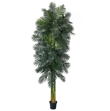 10' Artificial Triple Stalk Golden Cane Palm Tree - Low Maintenance, Life-Like & Vibrant Silk Trees For Busy People.