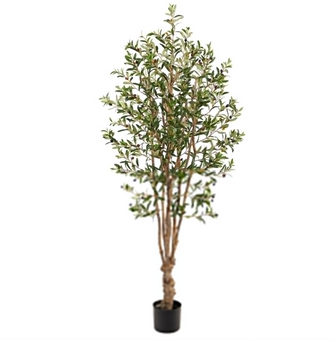 5' Artificial Olive Tree with 1656 Leaves - Low Maintenance, Life-Like & Vibrant Silk Trees For Busy People.