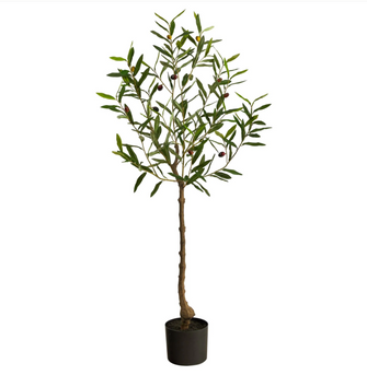 4' Artificial Olive Tree - Low Maintenance, Life-Like & Vibrant Silk Trees For Busy People.