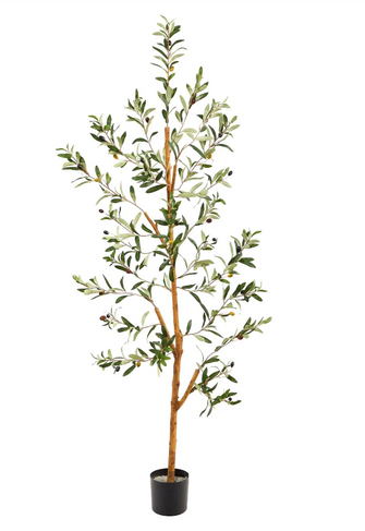 4.5' Artificial Olive Tree - Low Maintenance, Life-Like & Vibrant Silk Trees For Busy People.