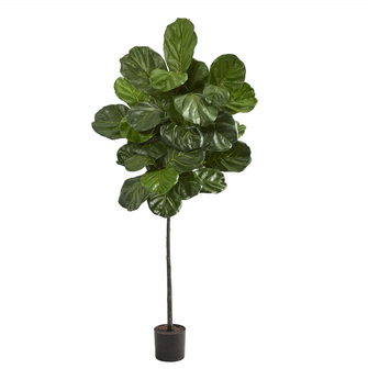 5.5' Artificial Fiddle Leaf Tree - Low Maintenance, Life-Like & Vibrant Silk Trees For Busy People.