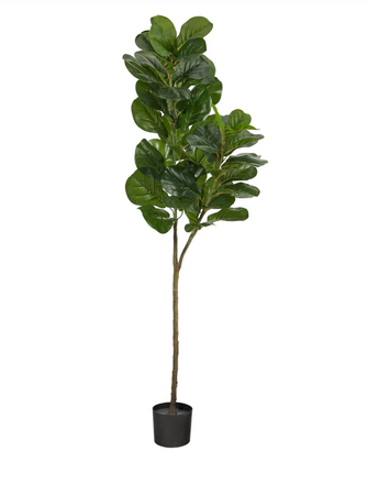 4.5' Artificial Fiddle Leaf Fig Tree - Low Maintenance, Life-Like & Vibrant Silk Trees For Busy People.