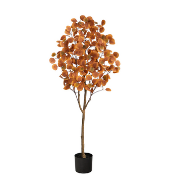 5' Artificial Autumn Eucalyptus Tree - Low Maintenance, Life-Like & Vibrant Silk Trees For Busy People.