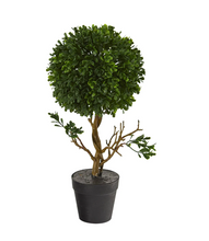 15" Artificial Boxwood Topiary Tree UV Resistant (Indoor/Outdoor) - Low Maintenance, Life-Like & Vibrant Silk Trees For Busy People.