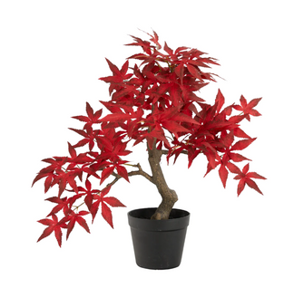 20" Artificial Autumn Maple Bonsai - Low Maintenance, Life-Like & Vibrant Silk Trees For Busy People.
