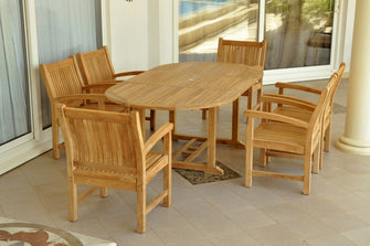 Bahama Sahara 7-Piece, 87" Oval Dining Set, Seats 6 & Perfect For Memorable Occasions.