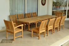 Solid Teak 11-Pieces Rectangle Dining Set, Creates Memorable Moments With Friends & Family, Seats 10 People.