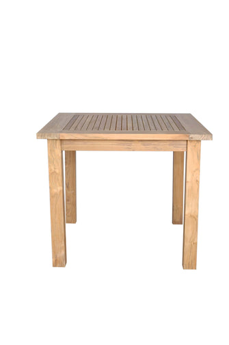 Teak Bahama 35" Square Table Small Slats, 29.5 H x 35 W x 35 L & Seats 4 People, Delivered Free In 5 - 9 Working Days