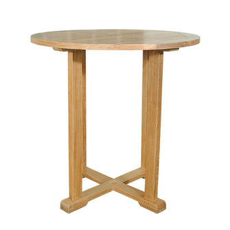 Seats 4 People, 39" Round Bar Table, 39 H x 39 W x 39 L, Built From Solid Teak, Arrives In 5-9 Working Days.