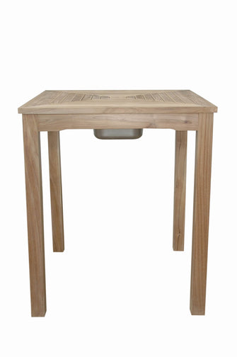 Chatsworth Ice Chiller Bar Table, 42 H x 36 W x 36 L, Crafted In Teak,