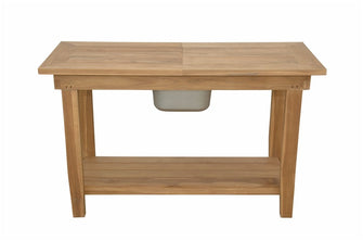 Nautilus Console Table w/ SS Container, 30 H x 21 W x 48 L, Delivered Free, Arrives in 5-9 Working Days For Easy Assembly.