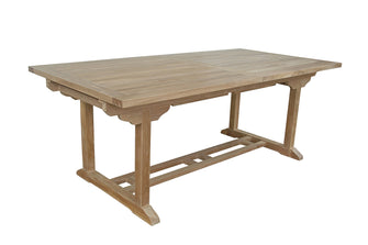 Premium Teak 9-Piece Dining Set That Seats 8, Table Has "Butterfly Leaves" When Extended Seats 10 People.
