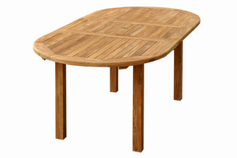 Bahama Chicago 7-Piece Dining Set, Crafted In Teak, Delivered Free In 3-9 Working Days, Seats 6 People.