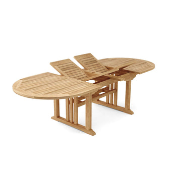 Perfect For Memorable Occasions, This 11-Piece Oval Dinning Set In Teak Seats 8-10 When Extended.