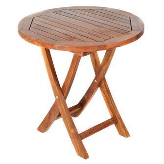 Small 26" Teak Bistro Table, Natural Oils Provide Superior Weather & Insect Resistance