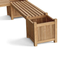 Raw Teak Chapman Bench, 2 Benches + 3 Accessory Box - 19 H x 82 W x 82 L, Arrives In 5 - 9 Working Days.